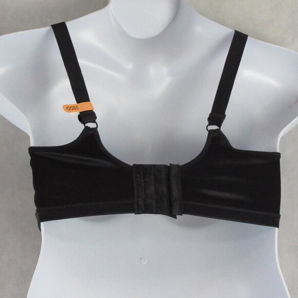 Bali Women's Double Support Back Smoothing Soft Wireless Bra, Black, 38DD - Picture 2 of 6